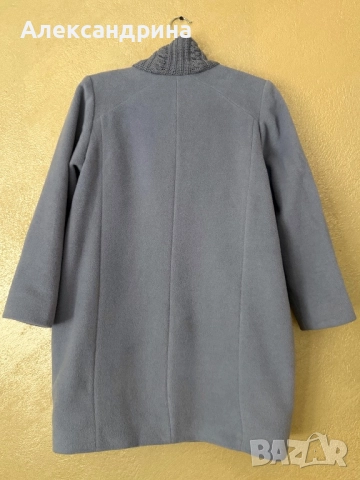 Сиво Вълнено палто на Christian Dior , снимка 4 - Палта, манта - 52883843