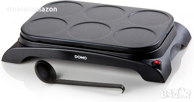 Уред за палачинки Domo DO8709P, 1000 W, Незалепващо покритие, Черен , снимка 3 - Гофретници - 38404755
