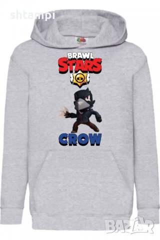 Детски Суитчър/Суитшърт Crow 3,Brawl Stars,Игра,Подарък,Изненада,Забавление,Рожден Ден, снимка 2 - Детски анцузи и суичери - 38314309