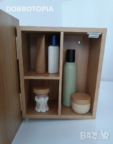 Малък стенен шкаф с огледало , снимка 4 - Шкафове - 52877336
