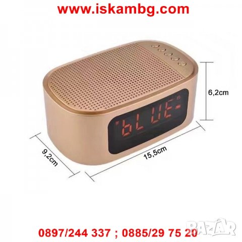 Радио Часовник С USB, SD Карта, Блутут - GT-1, снимка 7 - Други стоки за дома - 26971489
