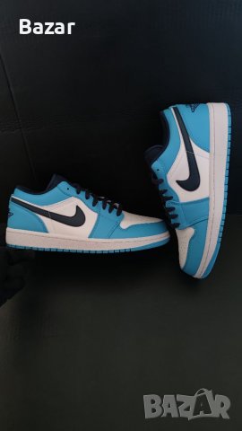 Nike Air Jordan 1 Low unc сини обувки маратонки размер 43 номер 42 налични маратонки нови ниски, снимка 8 - Маратонки - 39190651