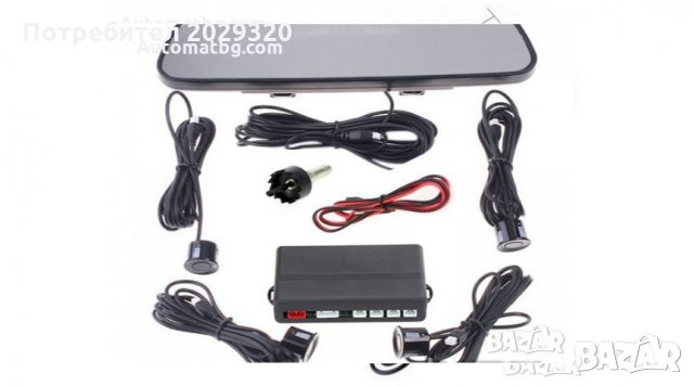 Парктроник система с 4 бр. ултразвукови датчика, дисплей в огледалото за обратно виждане, снимка 3 - Аксесоари и консумативи - 27251435