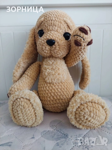 Плетена играчка кученце