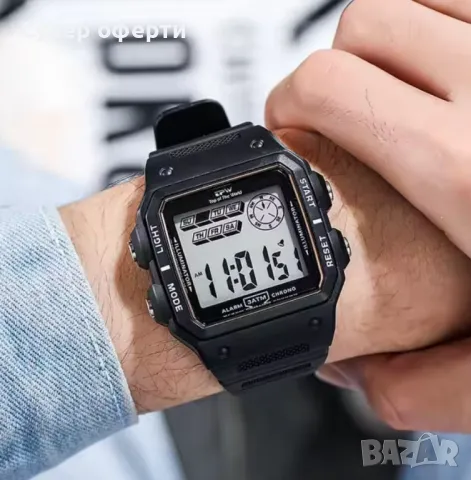 Дигитален спортен мъжки часовник TPW, водоустойчив до 50м., снимка 4 - Мъжки - 49941062