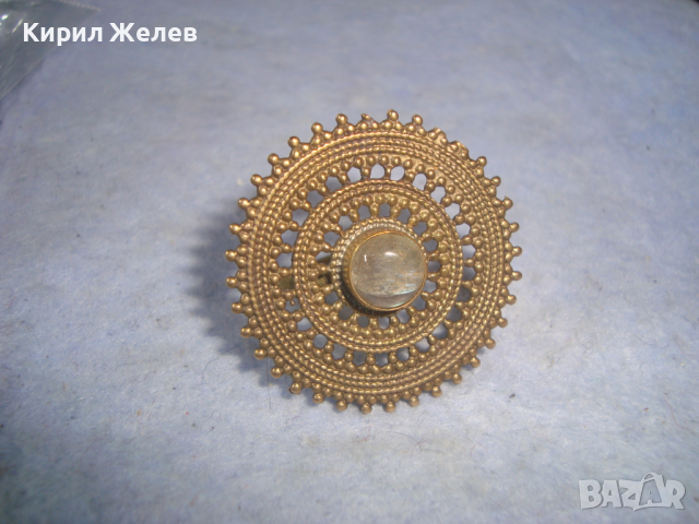 КРАСИВ ЕФЕКТЕН БРОНЗОВ АЖУРЕН СКЪПОЦЕНЕН АРТ ДЕКО РЕГУЛИРУЕМ ПРЪСТЕН 26422, снимка 8 - Пръстени - 36419158