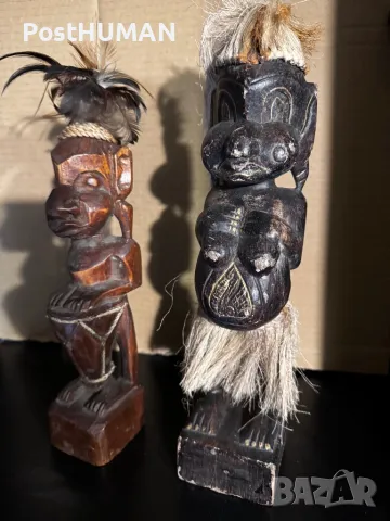 Африкански фигури - статуетки - дърво, снимка 6 - Колекции - 48223434