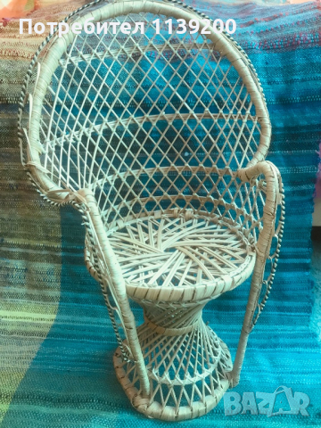 Emmanuelle колекционерски мини стол ратан за кукли декорация, снимка 7 - Колекции - 36464729