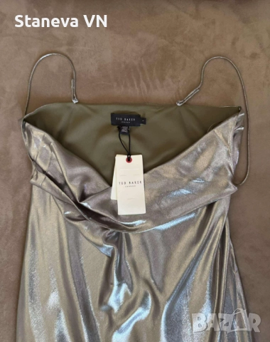 Стилна и елегантна парти рокля TED BAKER, миди дължина, нова, снимка 4 - Рокли - 52794334