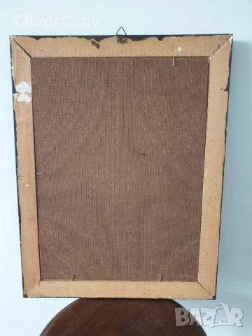 48х37см/картина масло върху фазер/натюрморт ваза с цветя/1987/дървена рамка, снимка 5 - Картини - 50823338