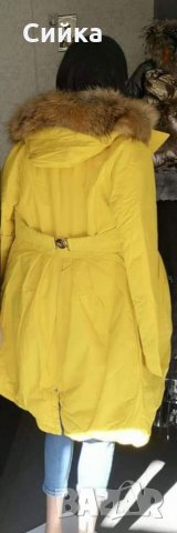 Дамско зимно жълто яке, снимка 3 - Якета - 34785159