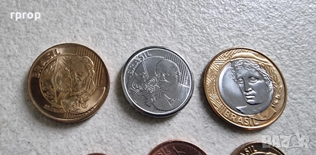 Бразилия . Лот. 1, 5,10,20 ,50 цента и 1 реал . UNC., снимка 9 - Нумизматика и бонистика - 52556498