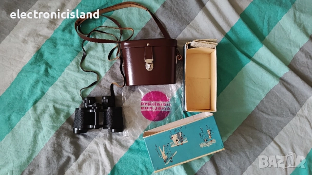 Нов ретро бинокъл Карл Цайс Йена Carl Zeiss Jena Deltrintem 8x30 с кожен калъф, инструкция и кутия, снимка 8 - Други ценни предмети - 51693828