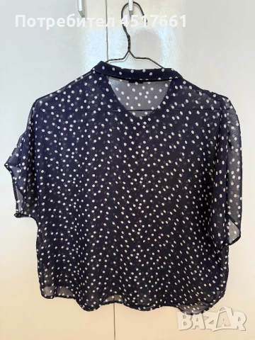 Полупрозрачна риза Monki на точки, снимка 2 - Ризи - 50839353