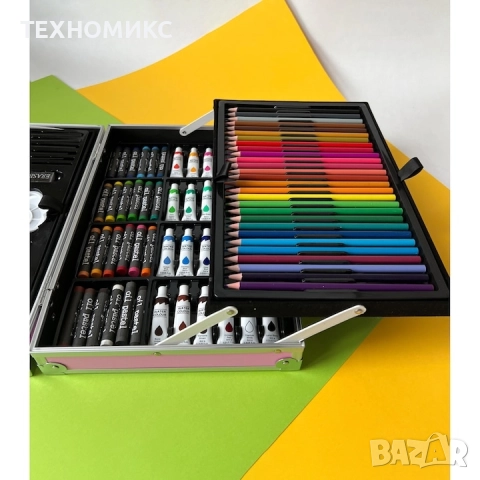 ПРОМО!!!Детски комплект за рисуване GALAXIA®, 145 части, Метална кутия, снимка 3 - Други - 51726557