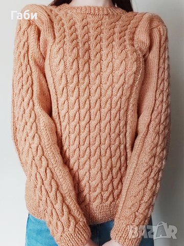 Ръчно плетена блуза с плетеници в Блузи с дълъг ръкав и пуловери в гр.  Радомир - ID27530609 — Bazar.bg