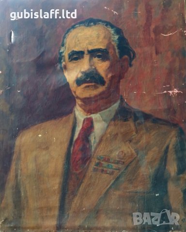 Картина, портрет на Г. Димитров, худ. Г. Арсов, 1975 г., снимка 1 - Картини - 43299965