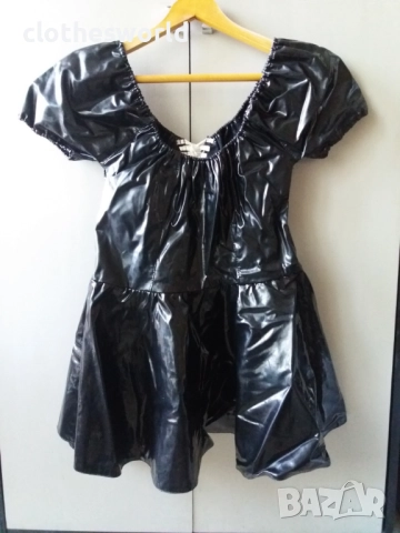 Уникална лачена рокля прислужница, камериерка с аксесоари, снимка 11 - Рокли - 13868367