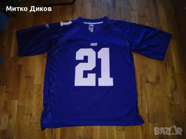 Tiki Barber #21 NFL New York Giants Reebok тениска маркова амер.футбол размер Л