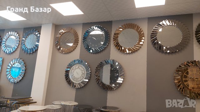3д огледален стенен часовник тип елеганс-класик.Клас А полирано, огледално стъкло с основа от мдф. Е, снимка 11 - Стенни часовници - 38891264
