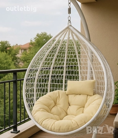 Градинска висяща люлка тип гнездо,яйце–Промоция!, снимка 6 - Градински мебели, декорация  - 52302211