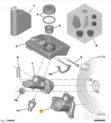4601J1,ATE 03.4122-0041.3,спирачна помпа PEUGEOT 206, снимка 7 - Части - 32595152