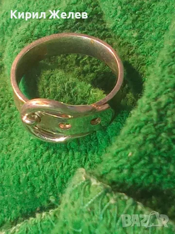 СТАР ДЕБЕЛО ПОСРЕБРЕН ВОЙНИШКИ МЕДЕН ПРЪСТЕН КОЛАН РЪЧНА МАЙСТОРСКА РЯДКА РЕТРО ИЗРАБОТКА 45708, снимка 16 - Антикварни и старинни предмети - 46270469