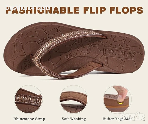 Дамски джапанки ONCAI с ортопедична поддръжка и гумена подметка, снимка 6 - Джапанки - 53472914