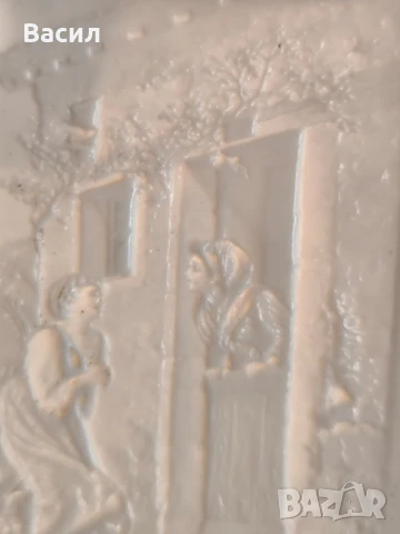 свещник с керамична литогравия, снимка 10 - Декорация за дома - 50679851