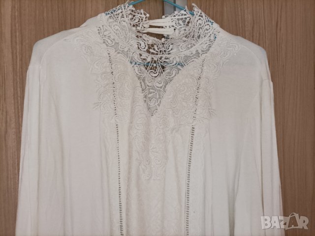 Стилна блуза/поло трико с дантела , снимка 4 - Блузи с дълъг ръкав и пуловери - 43697766