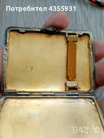 старинна сребърна табекера Старо сребро 935 стара табакера , снимка 2 - Антикварни и старинни предмети - 50674802