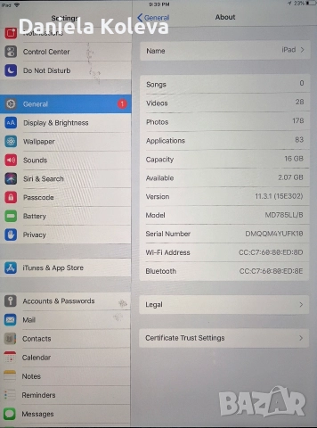 iPad Air 16 GB, снимка 2 - Таблети - 52587519