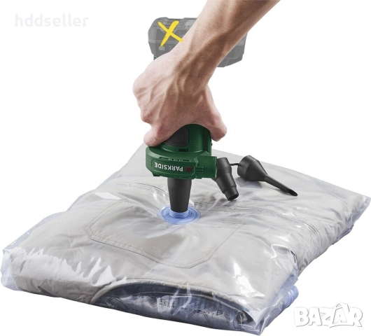 Акумулаторна въздушна помпа духалка Parkside, снимка 4 - Компресори - 52394644