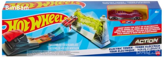 Писта с количка Hot Wheels Action - Electric Tower, снимка 1 - Коли, камиони, мотори, писти - 43942862