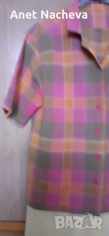 Дамска риза каре,с къс ръкав , снимка 4 - Ризи - 28417113