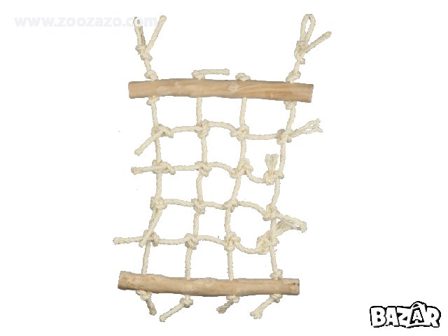 Мрежа за катерене от въже с дърво 40/75 см. - Модел: 13939