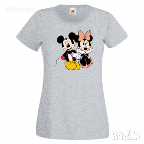 Дамска тениска Mickey & Minnie 5 Мини Маус,Микки Маус.Подарък,Изненада,, снимка 4 - Тениски - 36526243
