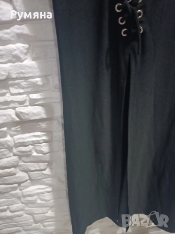 Секси Дълга черна рокля ликра, снимка 2 - Рокли - 52114990