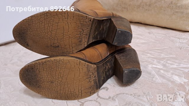 Дамски ботуши естествена кожа цвят камел 38 номер, снимка 10 - Дамски ботуши - 43675482