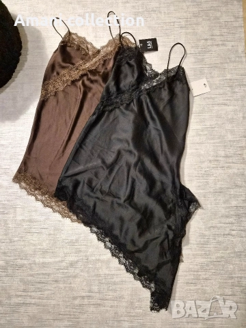 Сет сатенена рокля с жилетка или пуловер, снимка 5 - Рокли - 52716721