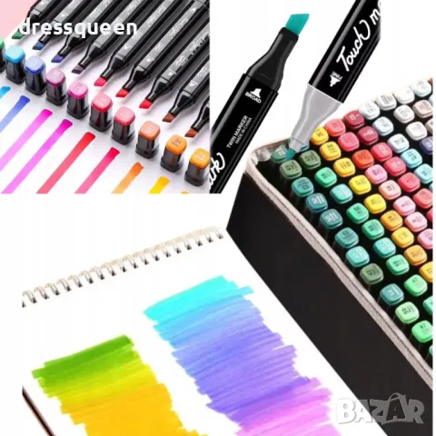 4343 Комплект алкохолни маркери – 48 цвята + практична чанта, снимка 2 - Други - 48905754