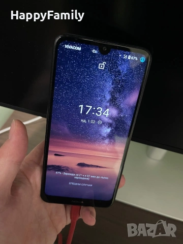 Евтин телефон Nokia 3.2 с 2 сим карти Нокия