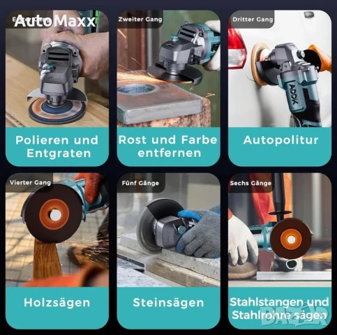 ADWOLT Безжична ъглошлайф машина 125 мм 21 V, ъглошлайф
, снимка 7 - Винтоверти - 50759346