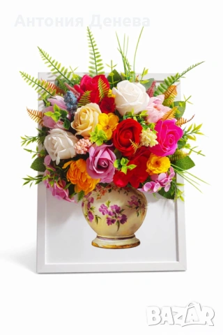 Пано със сапунени цветя 