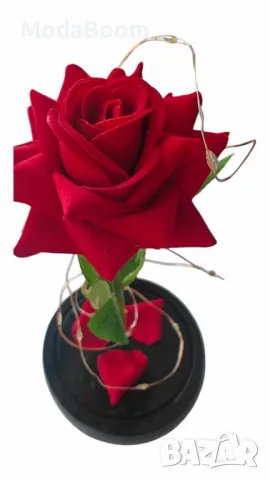 Красива осветена роза в стъкленица с красива подаръчна кутия, снимка 9 - Декорация за дома - 48574388