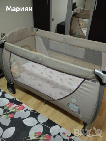 Детска кошара Cangaroo Relax с матрак Pierre Cardin, снимка 6 - Бебешки легла и матраци - 52013573