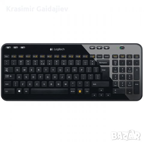 Клавиатура Logitech(DEU) K360, безжична, USB, черна, снимка 1 - Клавиатури и мишки - 39339681