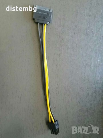 SATA захранващ кабел 15-пинов мъжки към 6P-H (PCI Express), снимка 2 - Кабели и адаптери - 32557705