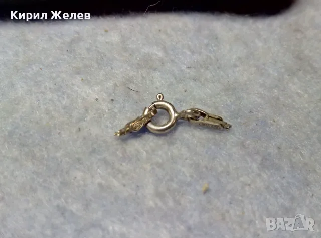 СТАРА СРЕБЪРНА ЗАКОПЧАЛКА СРЕБРО 925 ITALY КАРАБИНКА За ГРИВНА КОЛИЕ ВЕРИЖКА 49882, снимка 2 - Други - 49525199