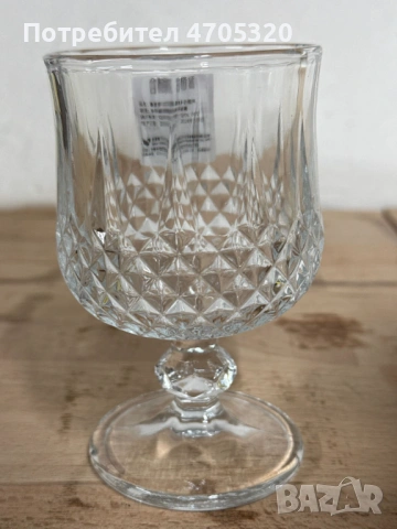 Комплект от 6 бр. чаши за вино със столчета за елегантно сервиране, снимка 3 - Чаши - 53126624